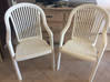 Photo for the classified Garden chairs white x 2 Grosfillex Sint Maarten #1