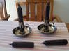 Photo de l'annonce 2 bougeoirs + 4 bougies couleur metal argente. Saint-Martin #0