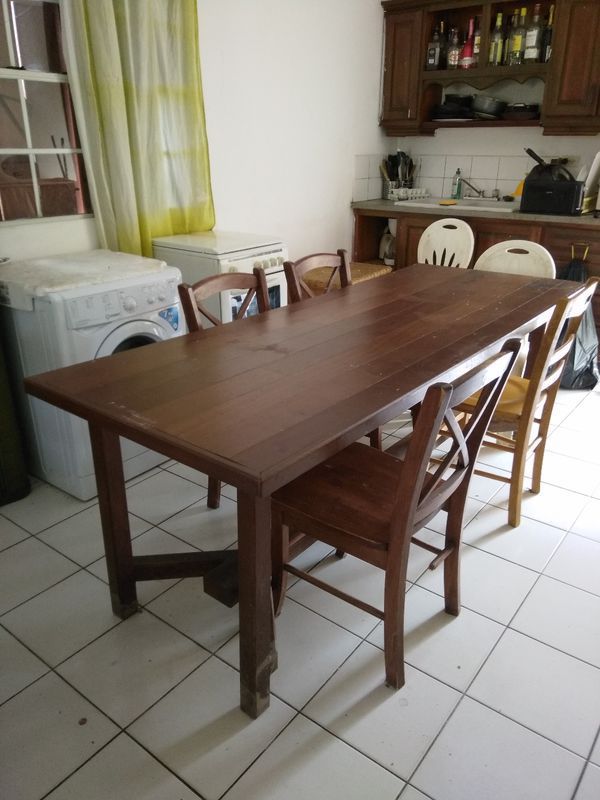 80 X 200 Wooden Table Furniture And Decoration Saint Martin Cyphoma - 200 Dining Room Sets 80 X 200 Wooden Table Furniture And Decoration Saint Martin Cyphoma - 200 Dining Room Sets