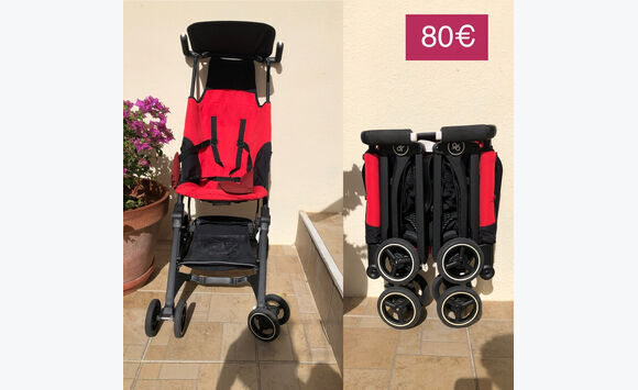 Gb pockit red stroller ultra light and compact Childcare Baby Gear Saint Martin Cyphoma