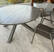 Table ronde alu + chaises